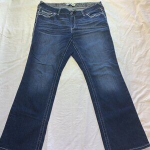 Ariat Womens Plus Size Jeans - R.E.A.L. Mid Rise Stretch Entwined Boot Cut Jean